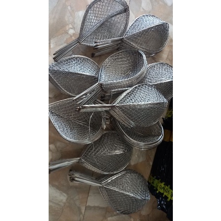 Combo : vợt cá inox 13cm và cò bóp 2m
