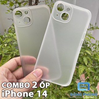 Combo 2 ốp lưng trong nhám unibody iphone 14 siêu mỏng
