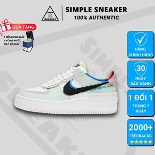 Giày Air Force 1 Shadow 💙FREESHIP💙 Giày Nike AF1 Shadow Pixel Swoosh Chính Hãng Chuẩn Auth [CV8480-300]- Simple Sneaker