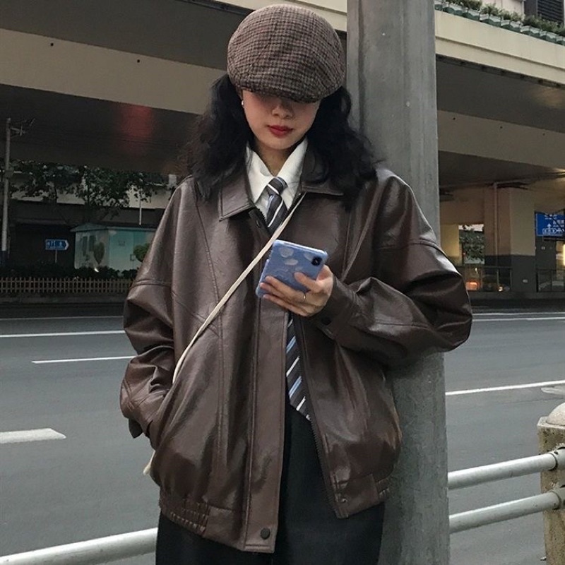 Áo Khoác Da Nữ Vintage