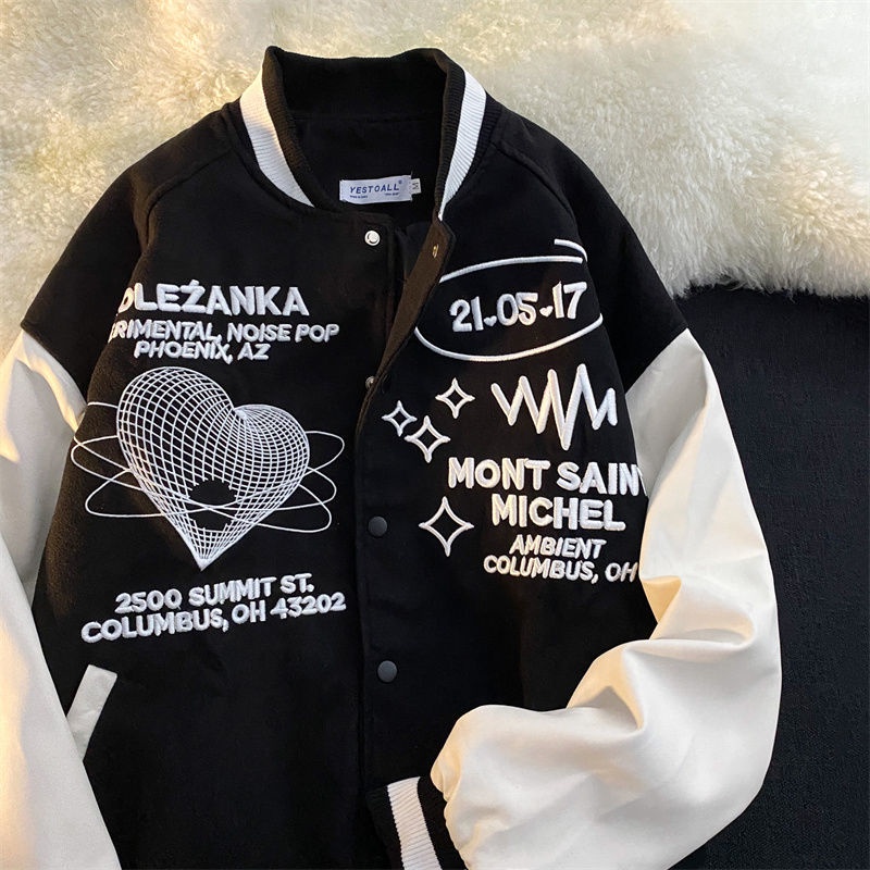 Bông Tai Dạng Kẹp Hình Trái Tim Phong Cách Hip Hop Đường Phố Y2k varsity jacket áo varsity jacket áo khoác varsity jacket varsity jacket nam varsity jacket 2hand áo varsity jacket nam varsity jacket bomber