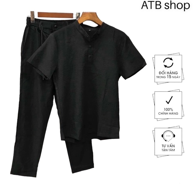 (Ảnh THẬT 100%) BỘ ĐŨI NAM Quần Dài Áo Cộc ( Mát - Nhẹ Như Không) atb shop thời trang nam cao cấp 2021