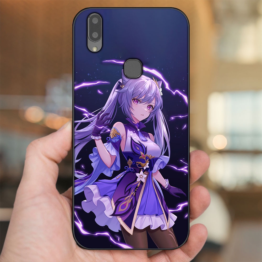 Ốp lưng Vivo V9, Y85, V11i viền đen in hình Keqing Genshin Impact