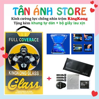 Kính cường lực KingKong chống nhìn trộm có khung tự dán cho X/XSMAX/XR/11/12/13/PRO/PROMAX