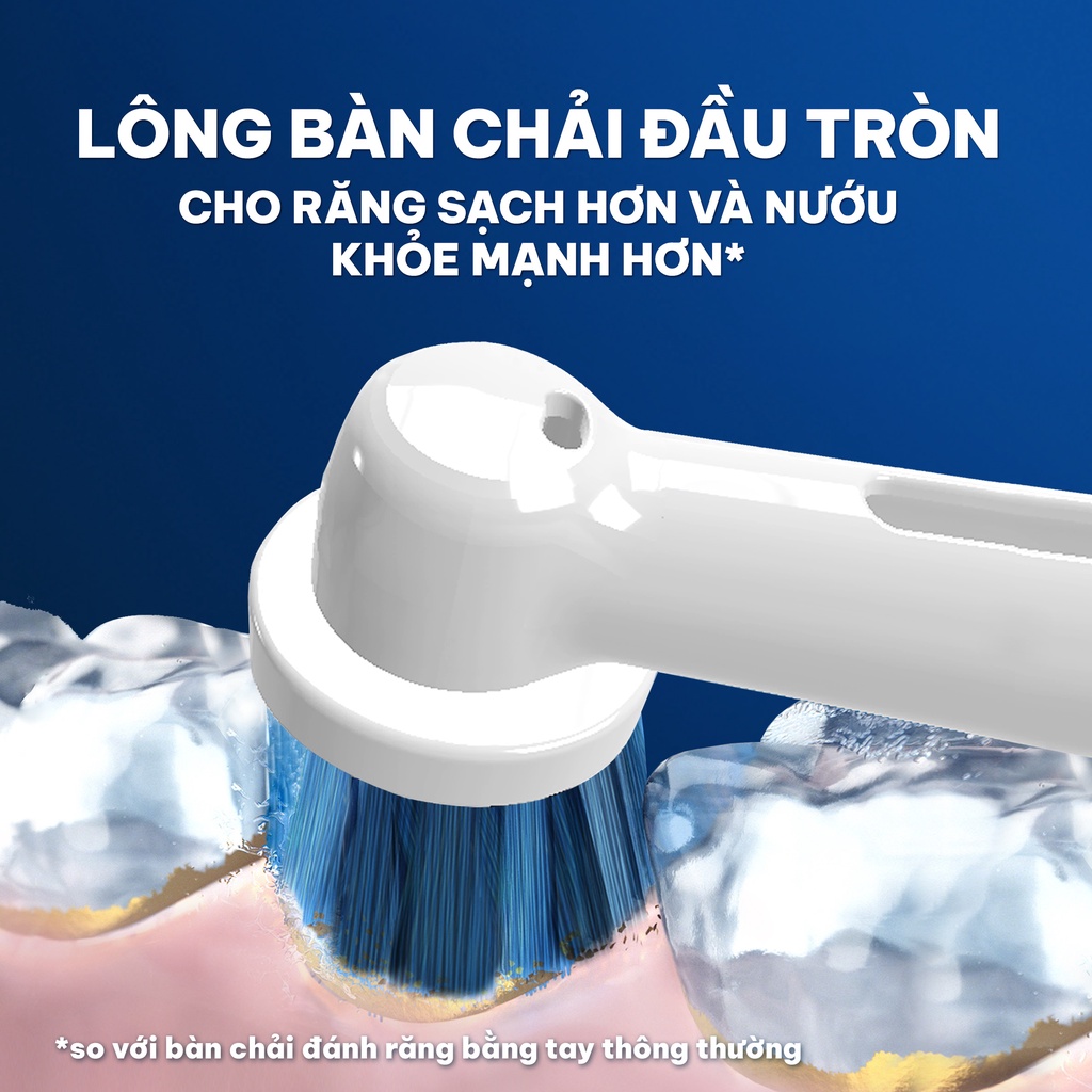 Đầu Bàn Chải Điện ORAL-B Precision Clean (2 cái) loại bỏ thêm đến 100% mảng bám