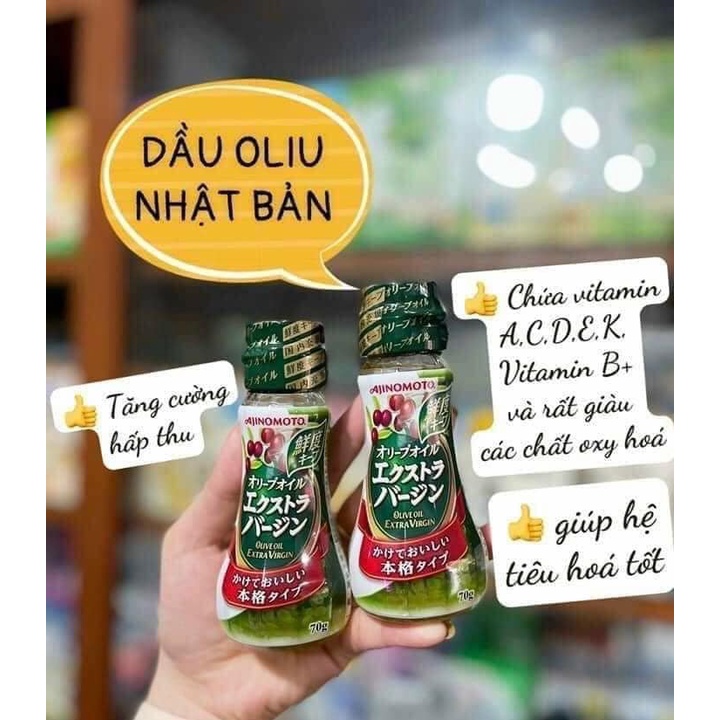 Dầu oliu Ajinomoto Nhật bản, Dầu Olive nguyên chất Extra Virgin Ajinomoto