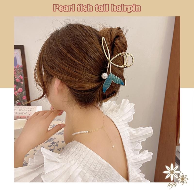 Kẹp Tóc Đuôi Cá Đính Ngọc Trai Sang Trọng Cho Nữ