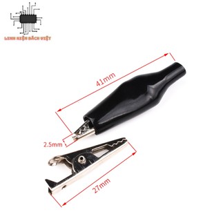Kẹp cá sấu đỏ đen loại lớn chất lượng tốt (1 cặp)