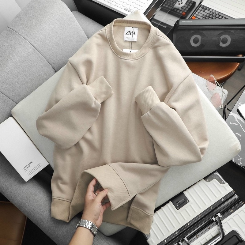 Áo nỉ dài tay nam Zara sweater chất cotton nỉ bông xịn dày dặn VNXK180S