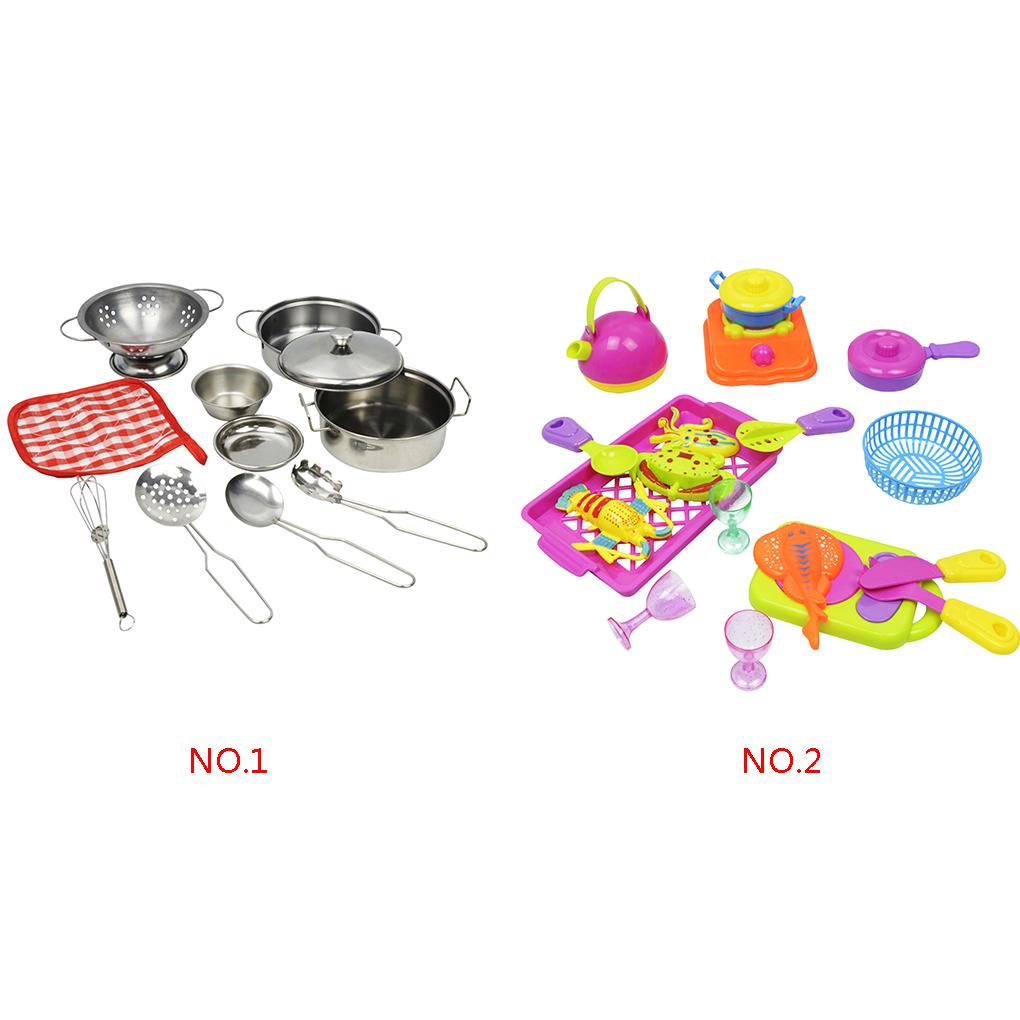 Đồ chơi trẻ em Giả Nấu Ăn Bằng Nhựa Và Thép Không Gỉ Cho Bé