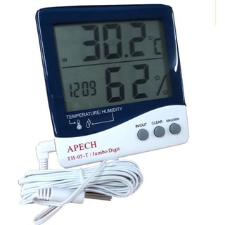 Thiết bị đo nhiệt độ, độ ẩm treo tường apech th-05t