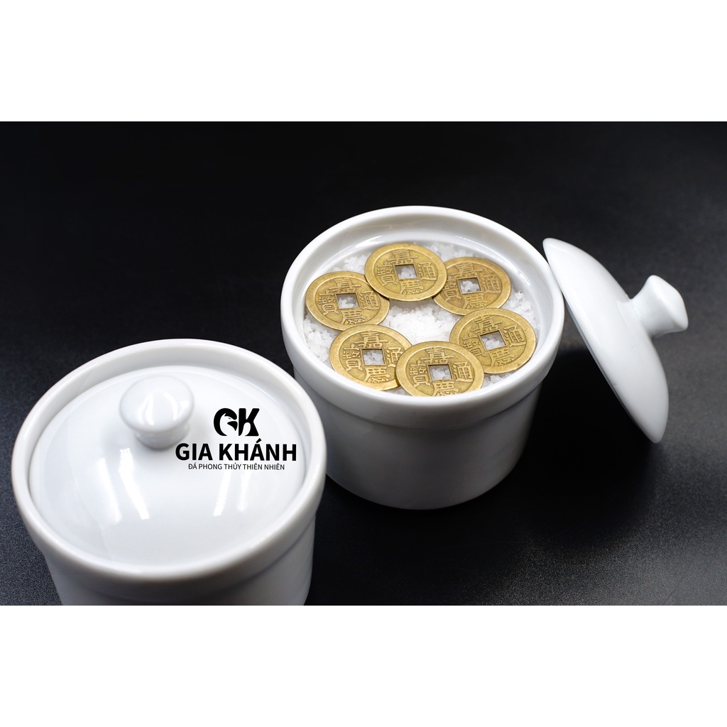 HŨ MUỐI + ĐỒNG XU PHONG THỦY TRỪ PHONG LONG VÀ XUI XẺO