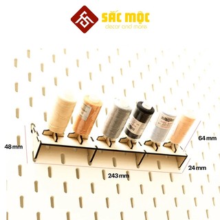 Phụ kiện bảng pegboard style ikea #26 - giá đỡ ống chỉ may cho bảng lỗ pegboard