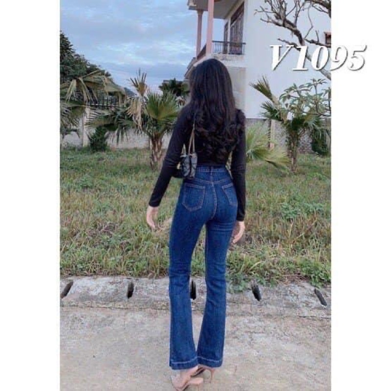 Quần jean co dãn ống vẩy,quần bò cạp cao hách dáng-Mai Thỏ Store-