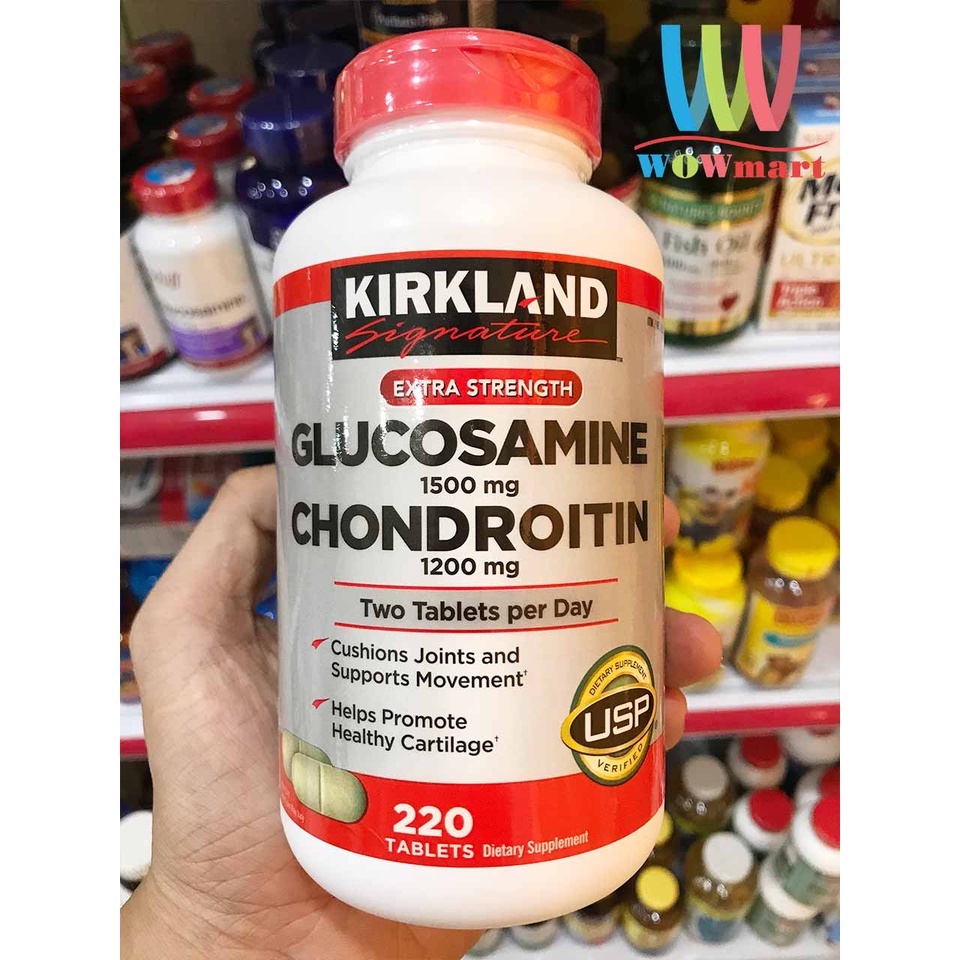 Bổ khớp Kirkland Glucosamine Chondroitin hàng nhập Mỹ 220 viên