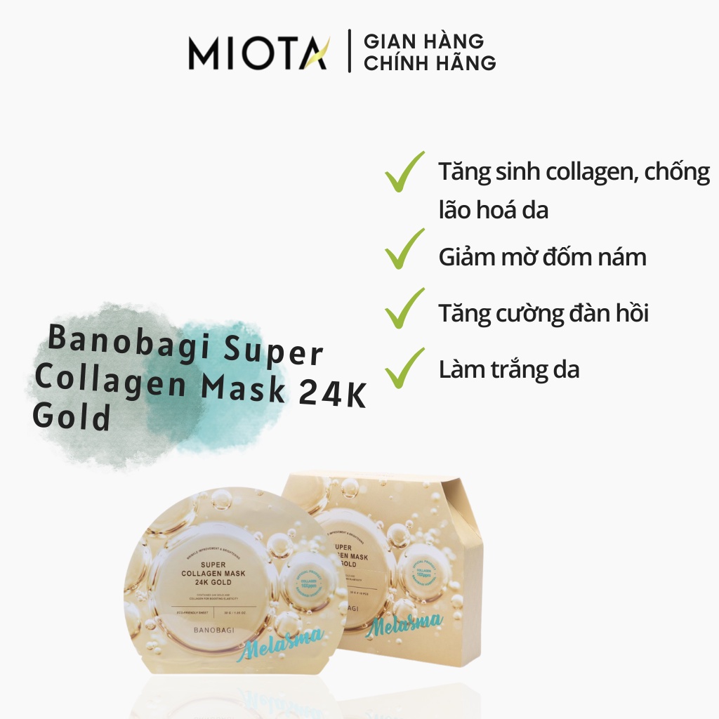 Mặt nạ dưỡng ẩm trắng da Banobagi Super Collagen Mask 30g