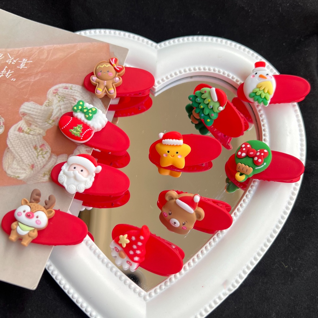 Kẹp Tóc Mini Họa Tiết Giáng Sinh Thời Trang