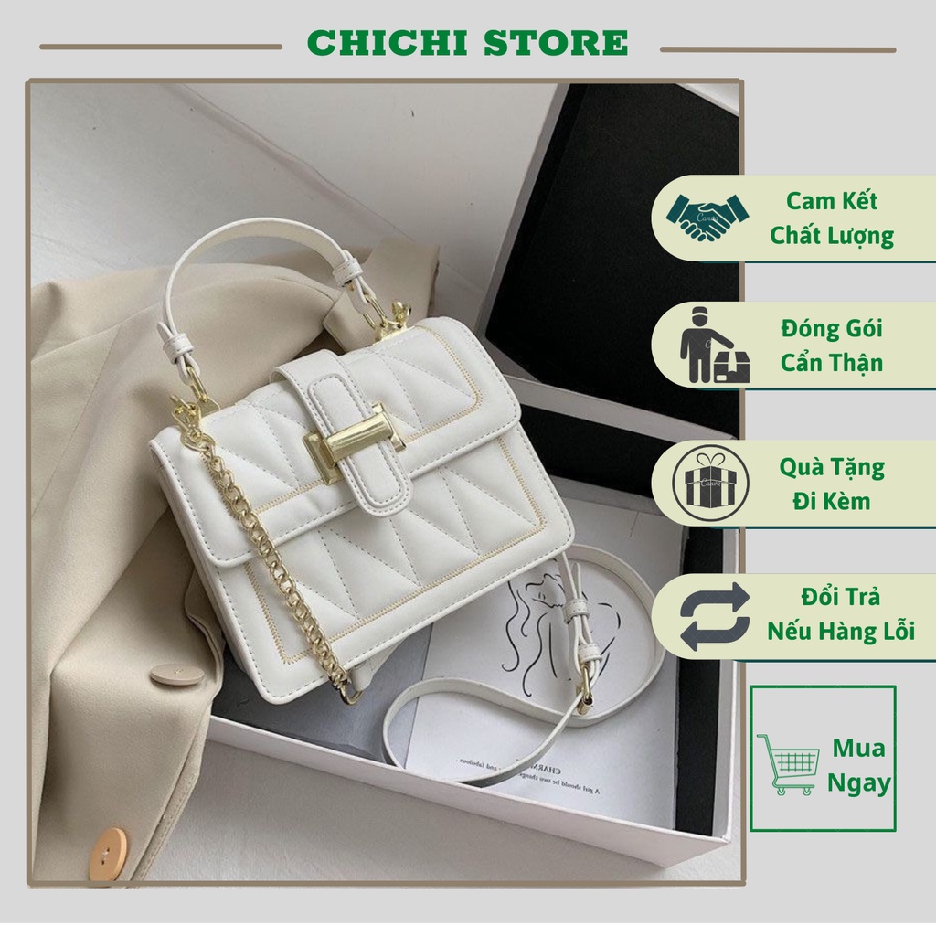 Túi Xách Nữ Đeo Chéo Hai Ngăn Kèm Quai Sách ChiChi Store
