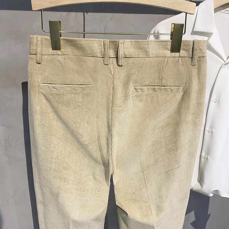 Quần Nhung Dày Ống Rộng Thời Trang Thu Đông Cá Tính Dành Cho Nam