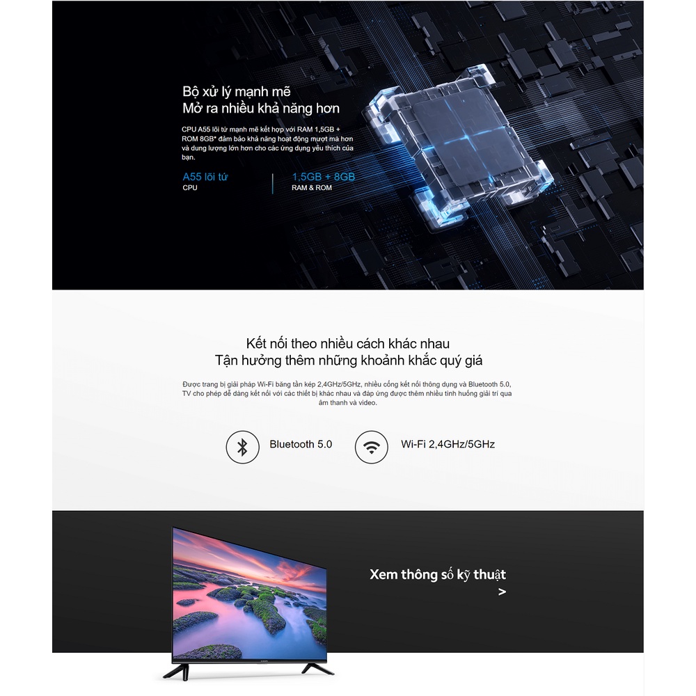 Tivi Xiaomi A2 43inch, Hệ điều hành Android 11, Full HD, A2 L43M7-ETH - Bảo hành 2 năm