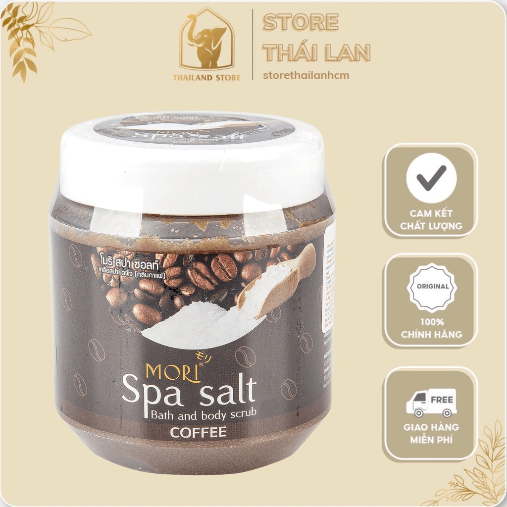 Muối Tắm Tẩy Tế Bào Chết Mori Spa Salt Bath[CHÍNH HÃNG] hương CÀ PHÊ trắng da  & Body Scrub 700g