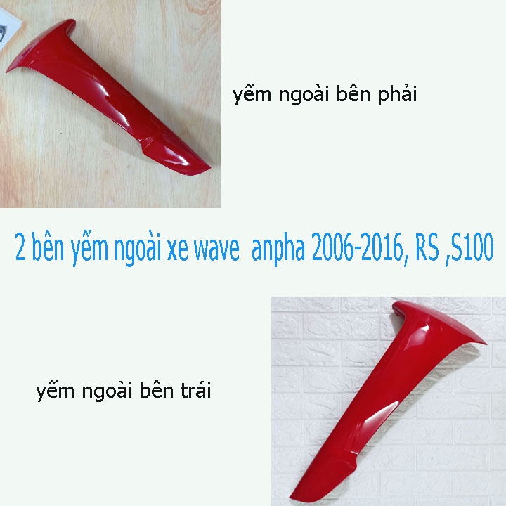 Yếm ngoài xe Wave RS100 - Wave Anpha 100 - Wave S100 đời 2006 đến 2016