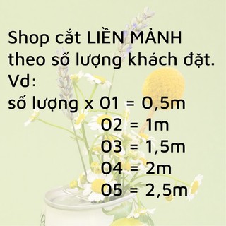 Vải cottonboi lụa 0,5m - khổ 1m45
