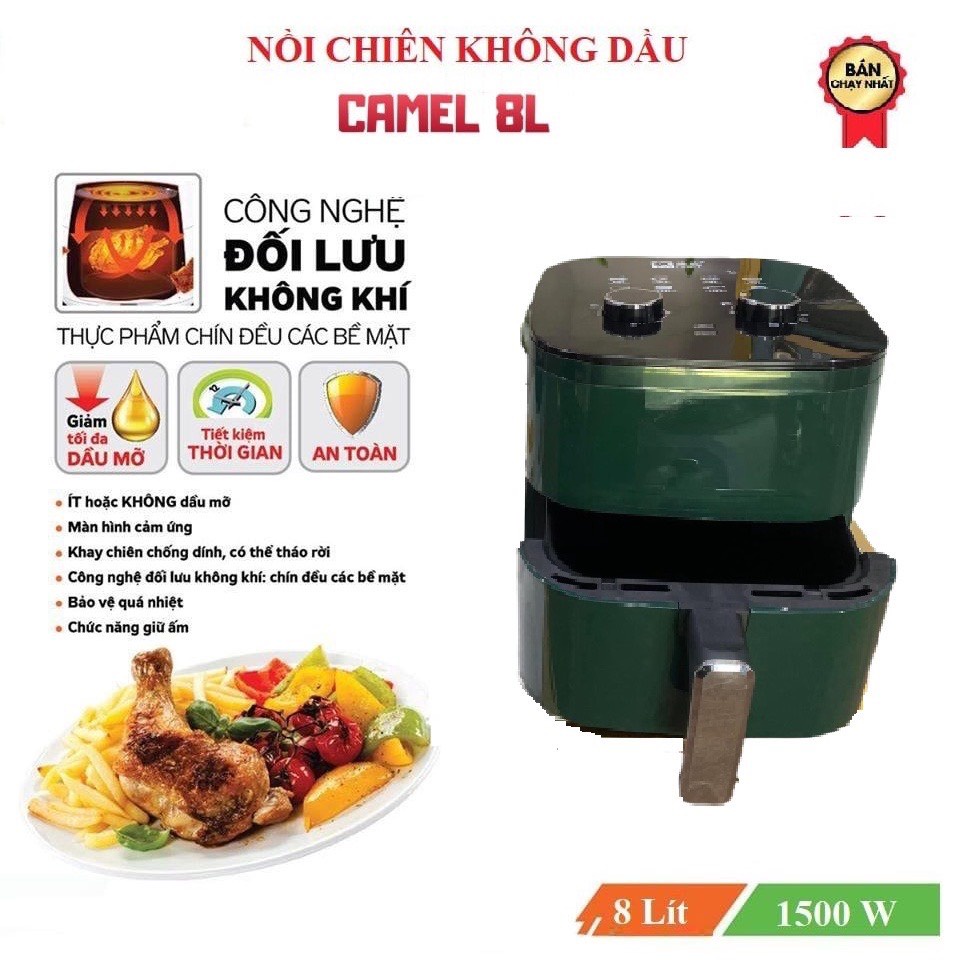 Nồi Chiên Không Dầu Camel Dung Tích 6,5L/7L/8L SỬ DỤNG CÔNG NGHỆ MỚI