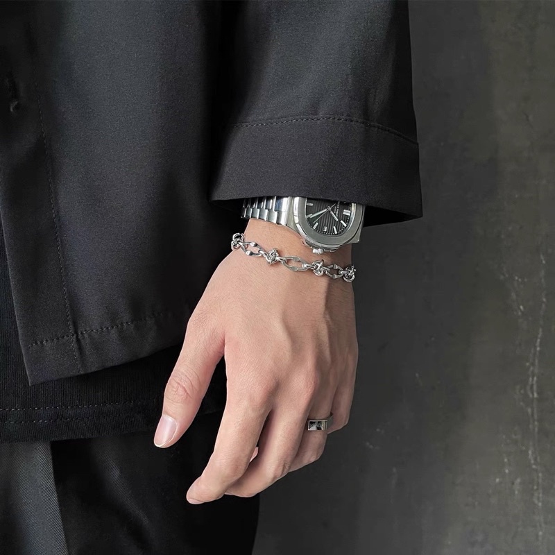 Vòng tay xích basic thắt nút thời trang unisex