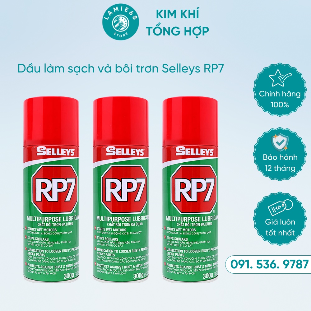 Dầu chống rỉ sét và bôi trơn ⚡ CỰC HOT ⚡ Dầu làm sạch và bôi trơn Selleys RP7 dung tích 175g/300g
