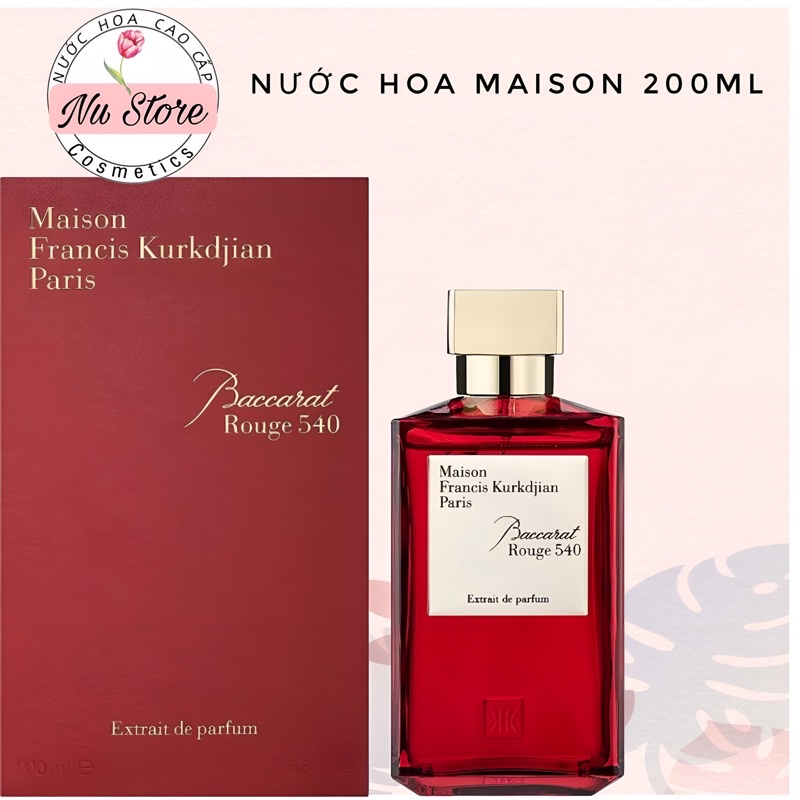 Nước Hoa 200ml  MFK Baccarat Rouge 540 Extrait Fullseal