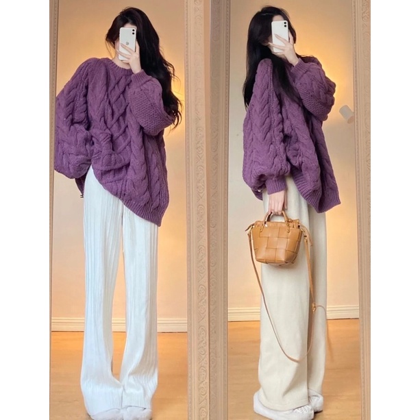 Áo len thừng tím hot hit