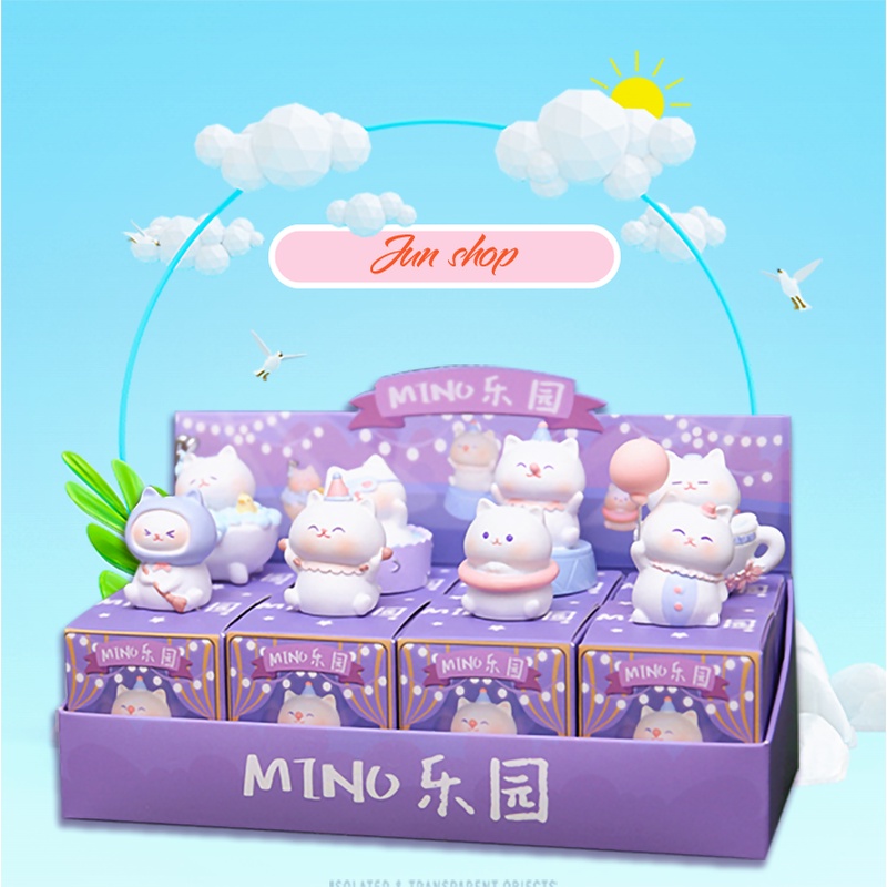 Bộ 8 Mô Hình Mèo Dễ Thương, Trang Trí Bàn Học, Ô Tô