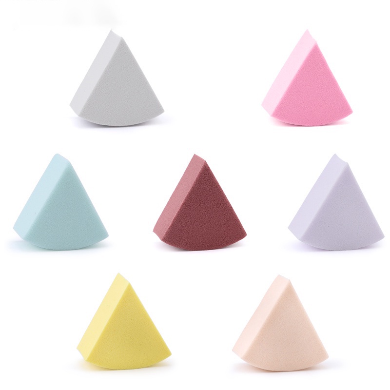Set 20 / 50 Bông Mút Trang Điểm Hình Tam Giác 7 Màu