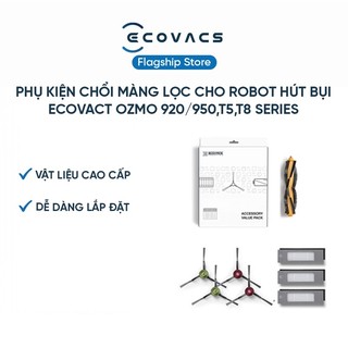 Hộp Phụ Kiện (Chổi Chính, Chổi Cạnh, Màng Lọc) Cho Robot Hút Bụi Ecovacs OZMO920/950, T5, T8 Series