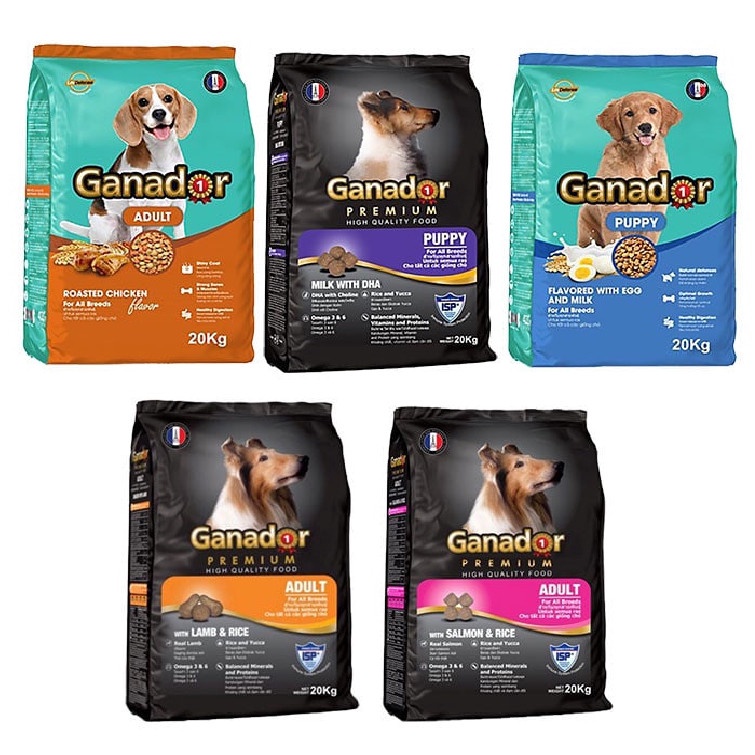 Thức Ăn Hạt Cho Chó Hạt Ganador 400g Nhiều Vị - Hạt cho chó lớn và chó con