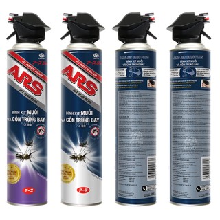 Bình xịt muỗi và côn trùng bay ARS JET Blue Plus 600ml trắng không mùi/ tím hương Lavender