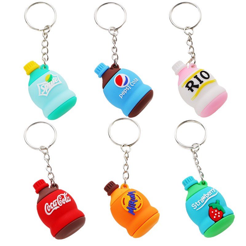 Móc Khóa Xe , Móc Cài Balo Hình Chai Nước Mini Siêu Dễ Thương