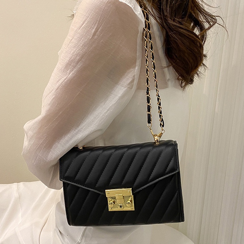 Túi Đeo Chéo Có Khóa Phong Cách Hàn Quốc Cho Nữ