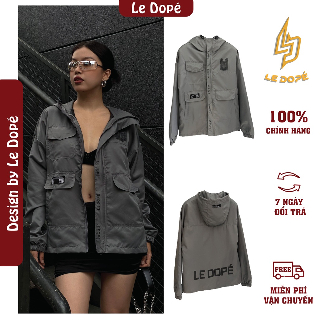 Áo Khoác Ngoài POCKET JACKET Local Brand Le Dopé Nam Nữ Form Rộng Chất Vải Micro Cao Cấp Mềm Mịn