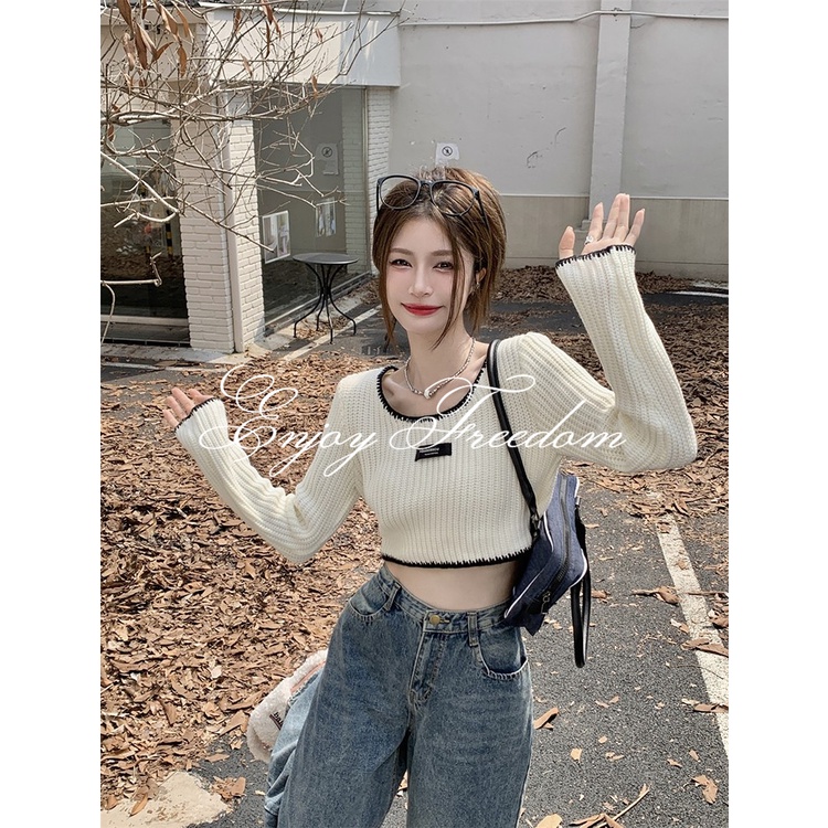 Áo Dệt Kim Phong Cách Thời Trang Hàn Quốc Dành Cho Nữ