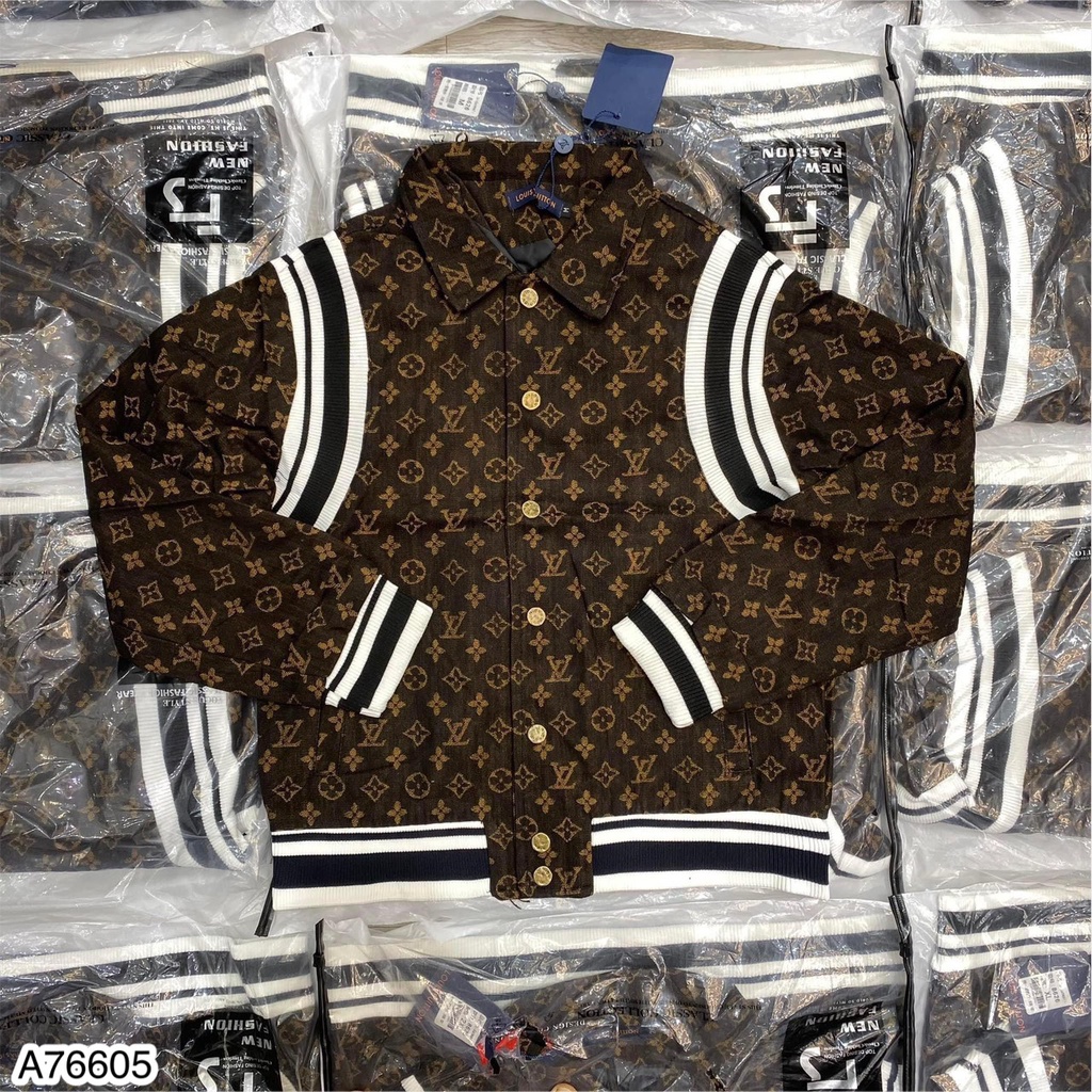 Áo Khoác Bomber LV Nam Họa Tiết Cực Chất - Áo Khoác Bomber Dior Siêu Đẹp