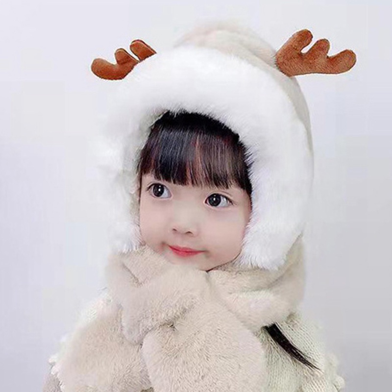 Mũ Trùm Đầu Kiêm Khăn Choàng Cổ Bằng Vải Bông Dễ Thương Xinh Xắn Cho Bé