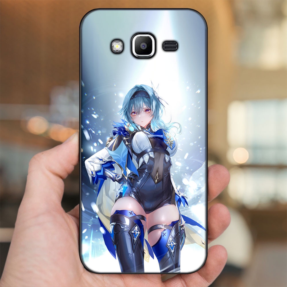 Ốp lưng Samsung J2 Prime, J3 2016, J5 2015 viền đen in hình Eula Genshin Impact