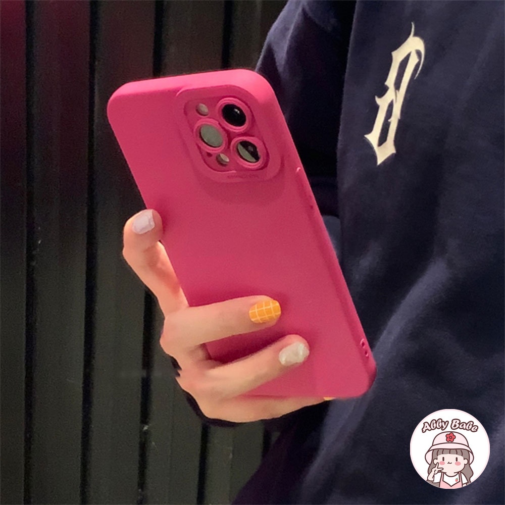 Ốp Điện Thoại TPU Mềm Mỏng Chống Mồ Hôi Màu Hồng Cho Iphone 14 Pro Max 11 7Plus 13 12 11 Pro Max X XS 12 13 XR