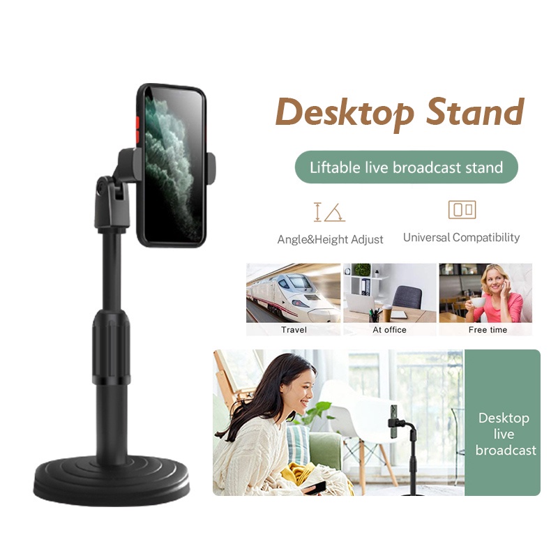 Thiết bị điện thoại bàn di động có thể cuộn 360 độ quay video trực tiếp thiết bị điện thoại khung khung lười biếng