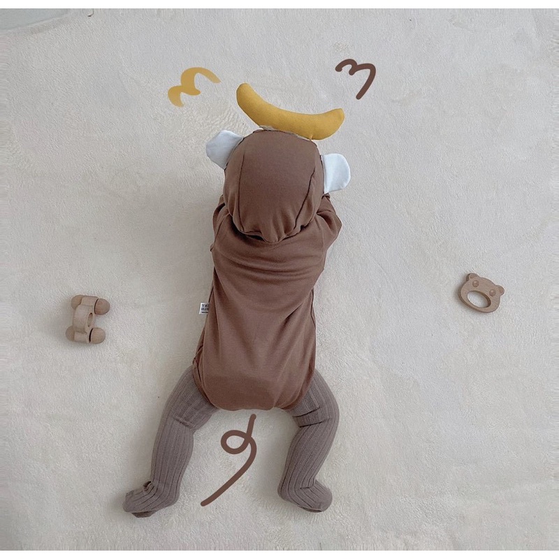 Body con khỉ và trái chuối cho bé Suchin