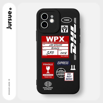 Ốp điện thoại JURSUE mềm màu đen thích hợp cho iPhone 17 16 15 14 13 12 11 Pro Max SE 2020 X XR XS ip 8 7 Plus Y2471