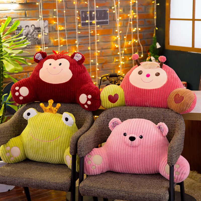 Gối Tựa Lưng - Tựa Lưng Ghế Văn Phòng Hình Thú Ngộ Nghĩnh Đáng Yêu, Gối Tựa Ghế, Nệm Tựa Lưng