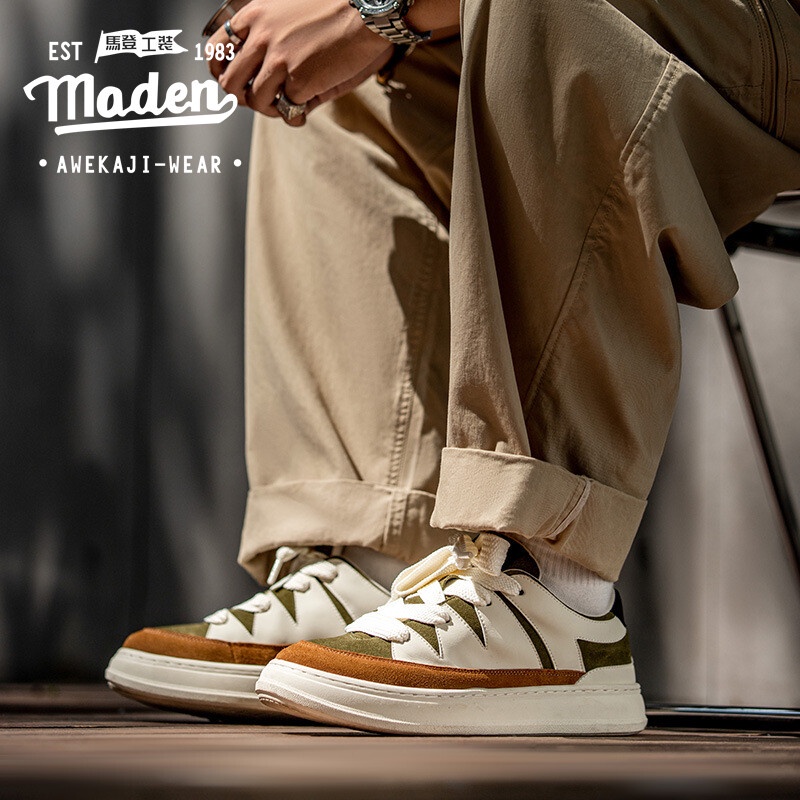 Maden Giày Bánh Mì Cổ Thấp Mũi Tròn Thời Trang Mùa Thu 2022 Mới Cho Nam